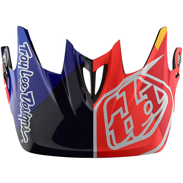 Image of Troy Lee Designs SKU 1570934 D3 Helmet Visors Colors: Finishline Yellow/Blue 14 (SKU 2435)