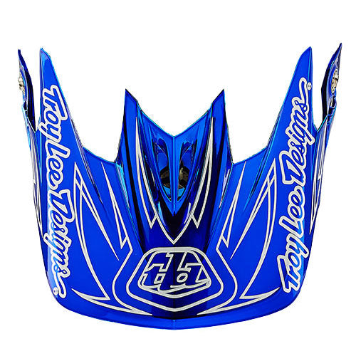 Image of Troy Lee Designs SKU 1570934 D3 Helmet Visors Colors: Finishline Yellow/Blue 14 (SKU 2435)