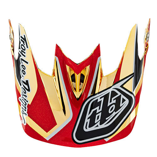 Image of Troy Lee Designs SKU 1570934 D3 Helmet Visors Colors: Finishline Yellow/Blue 14 (SKU 2435)