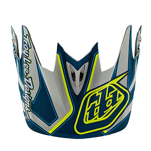 Image of Troy Lee Designs SKU 1570934 D3 Helmet Visors Colors: Finishline Yellow/Blue 14 (SKU 2435)