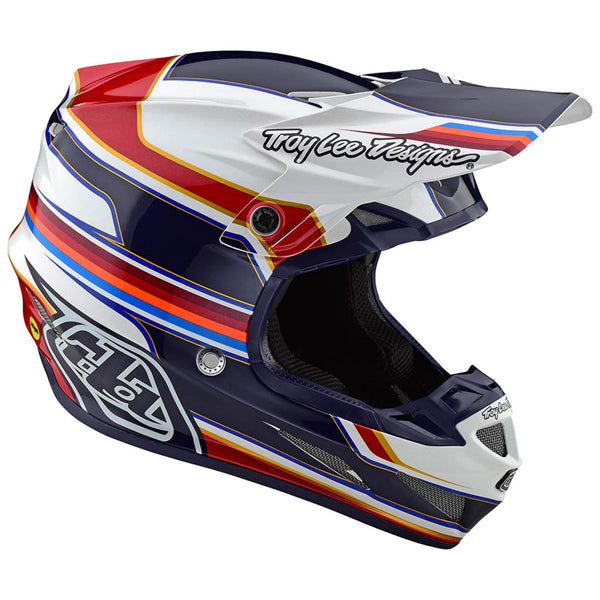 Image of Troy Lee Designs SKU 1017750 SE4 Composite Speed Helmet Size: MD Colors: Yellow / Gray (SKU 1017750)