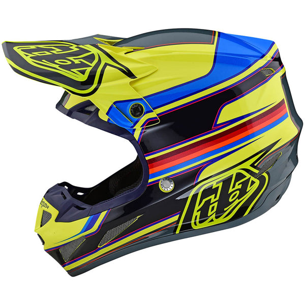 Image of Troy Lee Designs SKU 1017750 SE4 Composite Speed Helmet Size: MD Colors: Yellow / Gray (SKU 1017750)