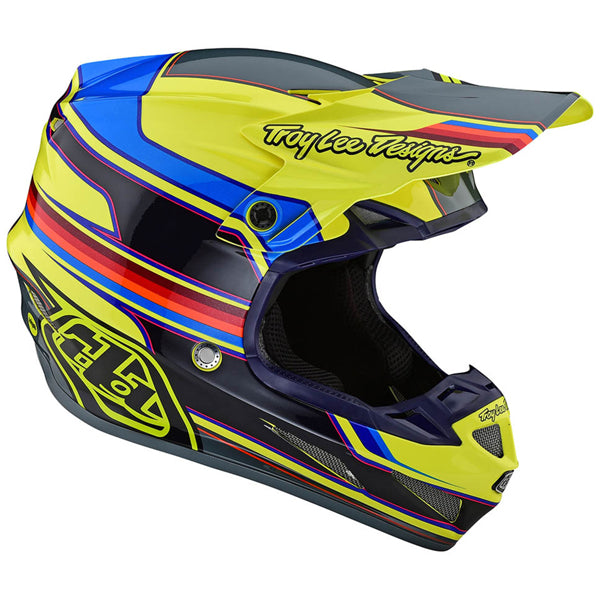 Image of Troy Lee Designs SKU 1017750 SE4 Composite Speed Helmet Size: MD Colors: Yellow / Gray (SKU 1017750)