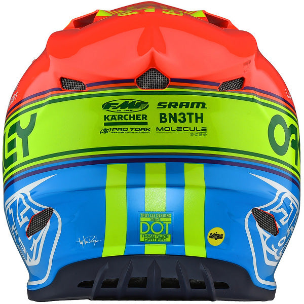 Image of Troy Lee Designs SKU 1016720 SE4 Composite Team Edition 2 Helmet Size: M Colors: Orange/Blue (SKU 1016720)