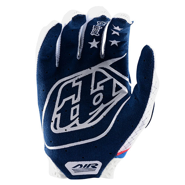 Product image of Troy Lee Designs one and done evil collection 0002 TLD M21 LE AIR GLOVE EVEL WHT 02 f434792f 6954 4ab1 b92e fd8ea787dee3 motocross gloves showing fit, construction, and colorway | Available at BTO Sports