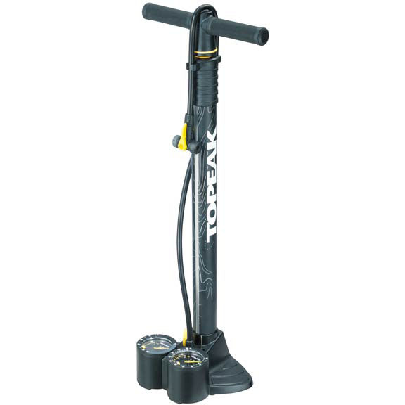 Topeak - JoeBlow Dualie Floor Pump (MTB) - Black - Dualie - SKU: TJB-DUL