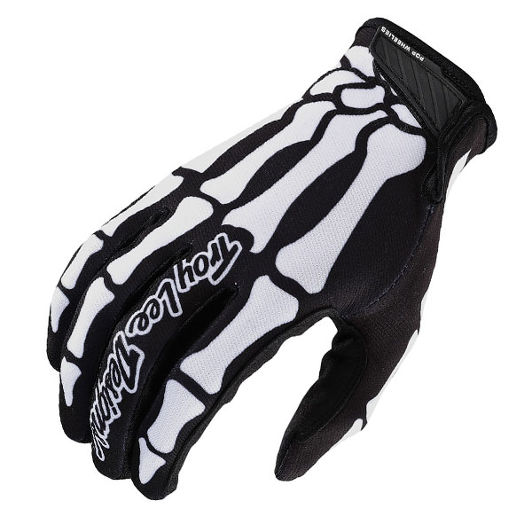 Troy Lee Designs - Air Limited Edition Skully Gloves - color:BlkWht size:M