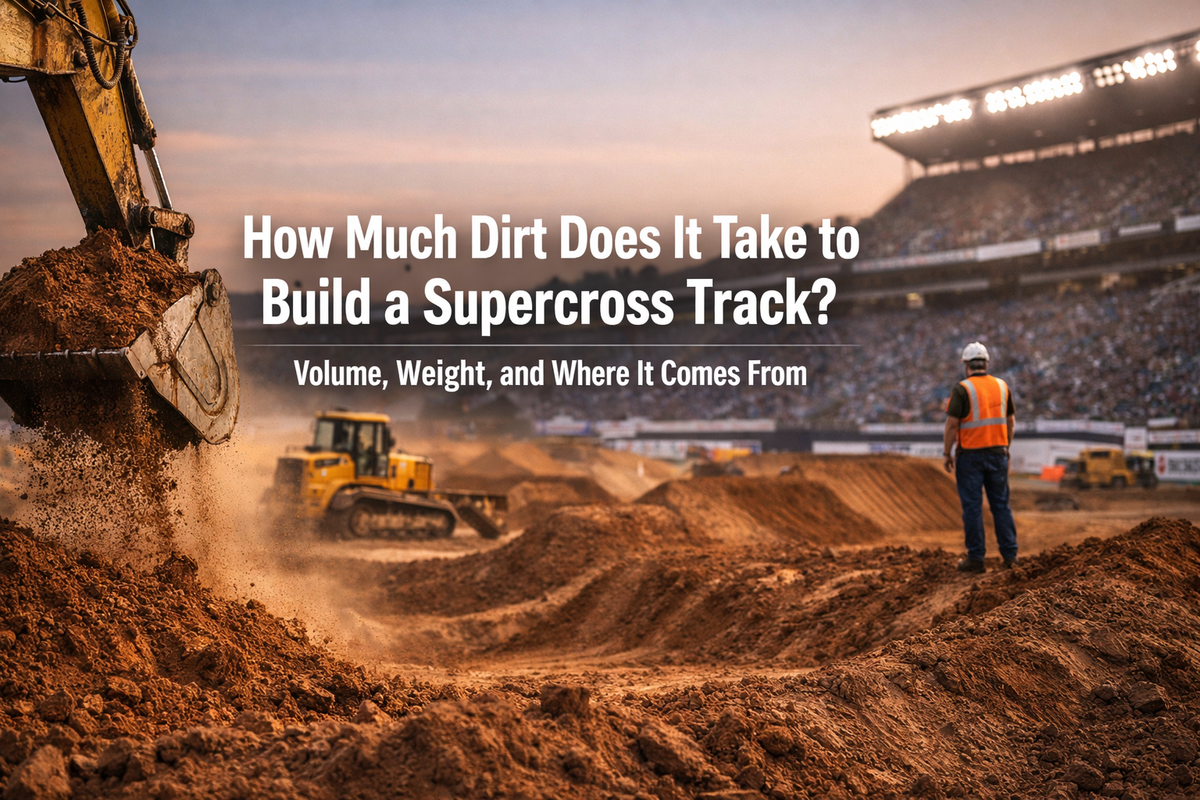 How Much Dirt Does It Take to Build a Supercross Track? Volume, Weight, and Where It Comes From