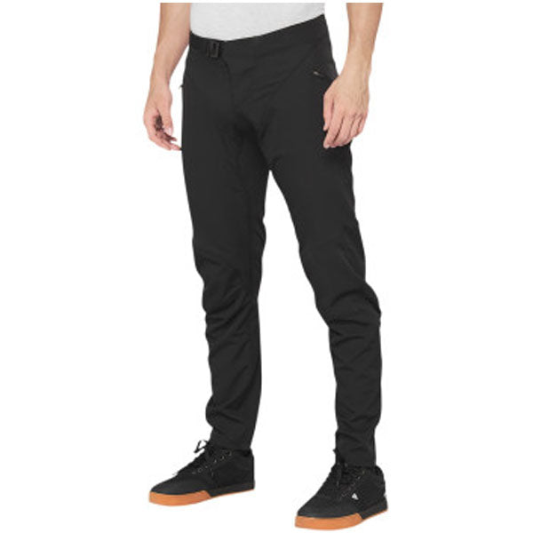 Studio photo of 100%, Airmatic Pants (MTB), SKU 50100047, color options Black, Charcoal, sizes 28–38, Designed for Mountain Bike, BMX and E-Bike riders