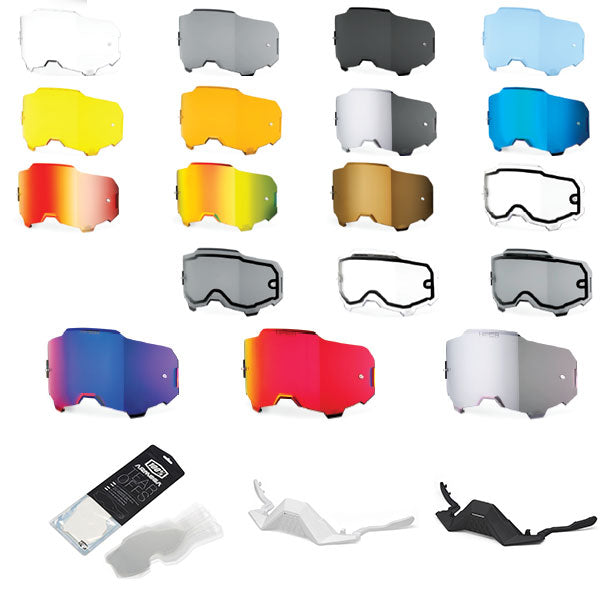 Studio product photo on a neutral background of 100%, Armega Goggle Lens, Tear-Off Accessories, Goggle Tear-Offs, SKU 5804200200, color options Blue Lens, Yellow  Lens, Smoke Lens, Clear Lens, Dark Smoke Lens, Persimmon Lens, Red Mirror Lens, Silver Mirror Lens and more
