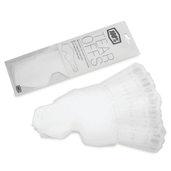 Studio photo showcasing 100%, Goggle Tear-Offs, SKU 51010-010-02