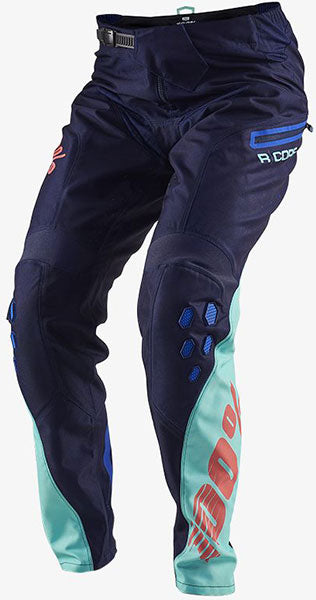 Product photo of 100%, R-Core DH Pant (Youth) (MTB), Pants, SKU 47003-015-22, color options Navy, White, sizes Y22, Y26, Y28, Y24, Designed for Mountain Bike, BMX and E-Bike riders