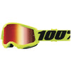 Studio product photo on a neutral background of 100%, Strata 2 Goggle (Mirror Lens) (Youth), Goggles, SKU 610-5153, color options Neon Orange, Mirror True Gold, Black, Mirror Silver Lens, Blue, Mirror Red/Blue Lens, Neon Yellow, Mirror Pink Lens, Pink, Mirror Red Lens, Red, Mirror Red Lens, White, Mirror Silver Lens, Orange, Mirror Gold Lens and more