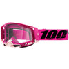 Clean studio photo on a white background of 100%, Racecraft 2.0 Goggle (Clear Lens), Goggles, SKU 26013035, color options Concordia, Battleship, Snowbird, Topo, Kalkuta, Neon Yellow, Fluo Yellow, Panam and more