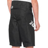 Detailed studio photograph of 100%, Ridecamp Short (Youth), Shorts, color Black, sizes Y-24