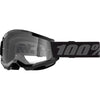 Clean studio photo on a white background of 100%, Strata 2 Goggle (Clear Lens) (Youth), Goggles, SKU 26012952, color options Black, Neon Yellow, Neon Orange, Pink, White, Red, Blue, Yellow and more