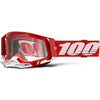 Studio photo of 100%, Racecraft 2.0 Goggle (Clear Lens), Goggles, color options Concordia, Battleship, Snowbird, Topo, Kalkuta, Neon Yellow, Fluo Yellow, Panam and more
