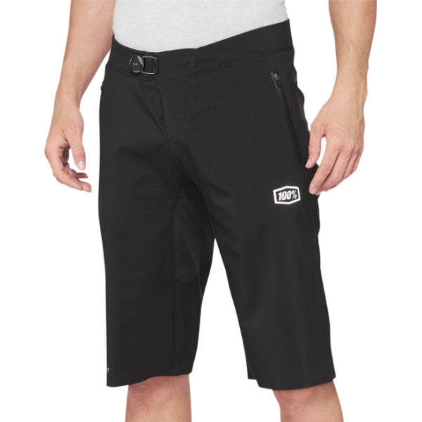 Product photo of 100%, Hydromatic Shorts (MTB), SKU 50010120, color Black, sizes 28–38, Designed for Mountain Bike, BMX and E-Bike riders