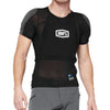 High-resolution studio image of 100%, Tarka Short Sleeve, Chest Protector, SKU 27011088, color Black, sizes SM, MD, LG, XL, 2XL