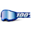 Studio photo of 100%, Accuri 2.0 Goggle (Mirror Lens), Goggles, SKU 26012817, color options Fairbanks, Mirror True Gold Lens, Samba, Mirror Silver Lens, 2028, Mirror Blue Lens, Yumiko, Mirror Silver Lens, Torken, Mirror Red Lens, Risland, Mirror True Gold Lens, Razza, Mirror Silver Lens, Neon Yellow, Mirror Silver Lens and more