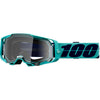Studio photo showcasing 100%, Armega Goggle w/ Clear Lens, Goggles, SKU 26013245, color options Viggo, Furious, Klein, Albar, Esterel, Fargo, Blue, Livingaad and more