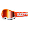Studio image on a white background of 100%, Accuri 2.0 Goggle (Mirror Lens), Goggles, SKU 26013277, color options Fairbanks, Mirror True Gold Lens, Samba, Mirror Silver Lens, 2028, Mirror Blue Lens, Yumiko, Mirror Silver Lens, Torken, Mirror Red Lens, Risland, Mirror True Gold Lens, Razza, Mirror Silver Lens, Neon Yellow, Mirror Silver Lens and more