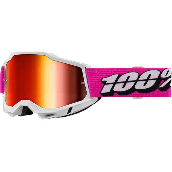 Catalog studio image of 100%, Accuri 2.0 Goggle (Mirror Lens), Goggles, SKU 26013467, color options Fairbanks, Mirror True Gold Lens, Samba, Mirror Silver Lens, 2028, Mirror Blue Lens, Yumiko, Mirror Silver Lens, Torken, Mirror Red Lens, Risland, Mirror True Gold Lens, Razza, Mirror Silver Lens, Neon Yellow, Mirror Silver Lens and more