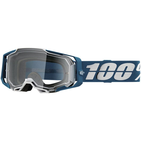 Studio product photo on a neutral background of 100%, Armega Goggle w/ Clear Lens, Goggles, SKU 26013123, color options Viggo, Furious, Klein, Albar, Esterel, Fargo, Blue, Livingaad and more