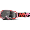 Studio photo showcasing 100%, Armega Goggle w/ Clear Lens, Goggles, SKU 26013324, color options Viggo, Furious, Klein, Albar, Esterel, Fargo, Blue, Livingaad and more