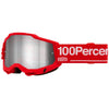 Detailed studio photograph of 100%, Accuri 2.0 Goggle (Mirror Lens), Goggles, SKU 5642209700, color options Fairbanks, Mirror True Gold Lens, Samba, Mirror Silver Lens, 2028, Mirror Blue Lens, Yumiko, Mirror Silver Lens, Torken, Mirror Red Lens, Risland, Mirror True Gold Lens, Razza, Mirror Silver Lens, Neon Yellow, Mirror Silver Lens and more