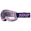 100% Strata 2.0 Goggle (Clear Lens) in Neon Green SKU 610-5402