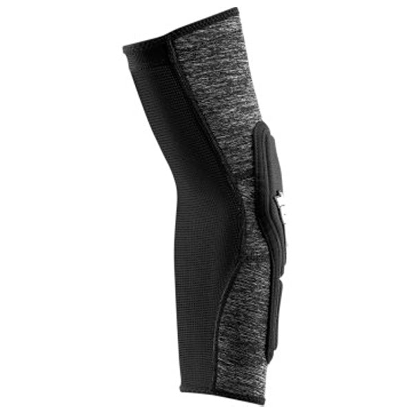 Clean studio photo on a white background of 100%, Ridecamp Elbow Guards, SKU 27060237, color Gray / Black, sizes SM, MD, LG, XL