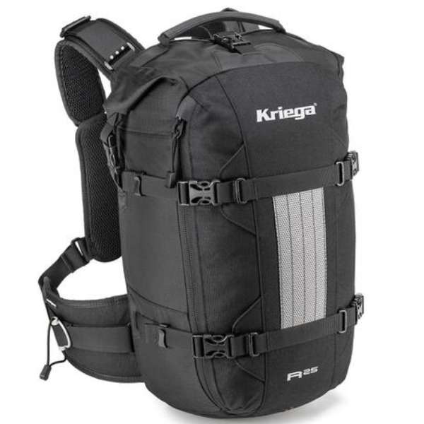 Professional studio photo of Kriega - R-25 V2 Backpack; showing overall shape and visible design details; SKU 7020652525; Colors: Default Title