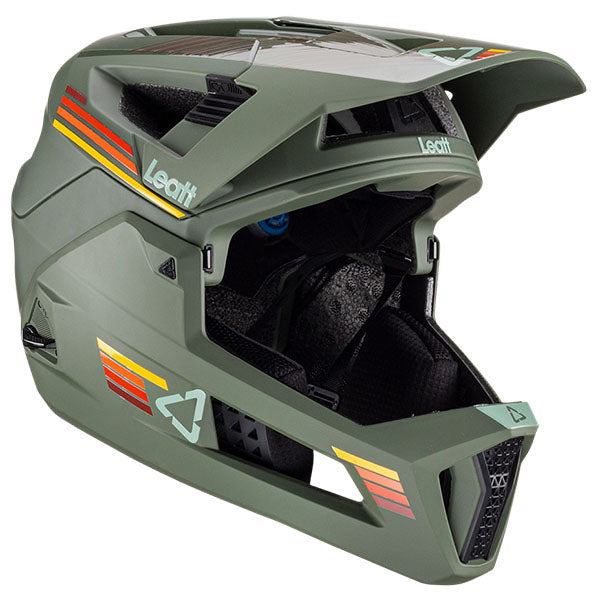 Image showing Leatt, V23 Enduro 4.0 Helmet (MTB) Mountain Bike in Pine, Colors: Pine, Stealth, Suede, White, Sizes: LG, MD, SM, SKU: 1023014452