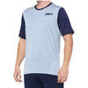 Clean studio photo on a white background of 100%, Ridecamp Jersey (MTB), SKU 51200230, color options Charcoal/Black, Terracotta/Black, Blue/Navy, sizes SM, MD, LG, XL, Designed for Mountain Bike, BMX and E-Bike riders