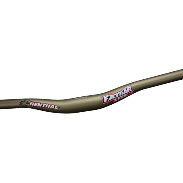 Studio photo on a white background of Renthal - Fatbar Lite35 Handlebar (MTB); showing overall shape and visible design details; SKU 06016690