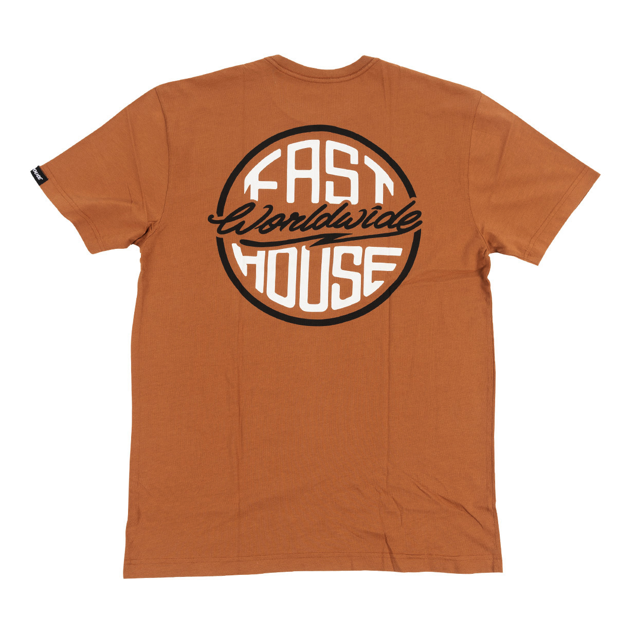 Fasthouse Squall Tee in Rust, back view