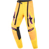 Alpinestars Supertech Nomur Pants (Youth) detail close-up view Colors: Dark Nvy/Yellow Fluo/UCLA Blue SKU:3740826-7268 | Available at BTO Sports.
