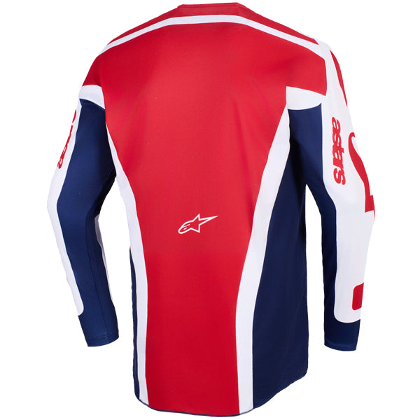 3760326-3143-L, Alpinestars, Racer Riway Jersey, White/Black, Dark Red/Coral, Yellow/Black, White/Blue/Red, UCLA Blue/White, Sizes SM, MD, LG, XL product photo