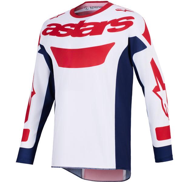 3760326-3143-M, Alpinestars, Racer Riway Jersey, White/Black, Dark Red/Coral, Yellow/Black, White/Blue/Red, UCLA Blue/White, Sizes SM, MD, LG, XL product photo