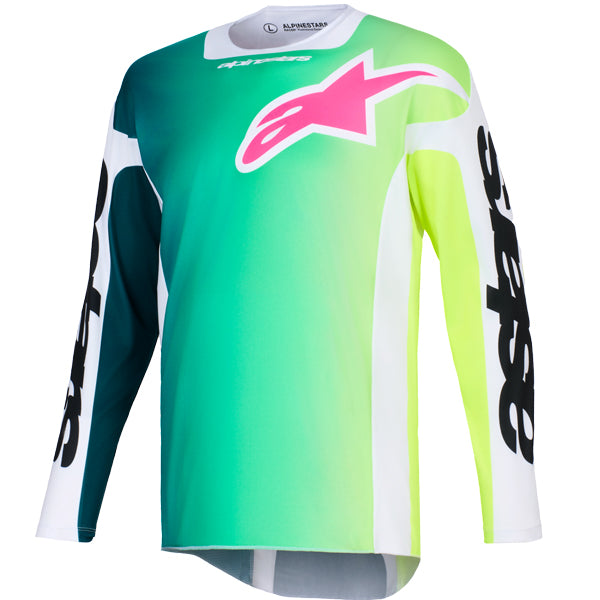 3760426-3175-2XL, Alpinestars, Racer Portl Jersey, Purple/Yellow Fluo, Red/Light Gray/Dark Gray, Green/White/Black, Sizes SM, MD, LG, XL product photo