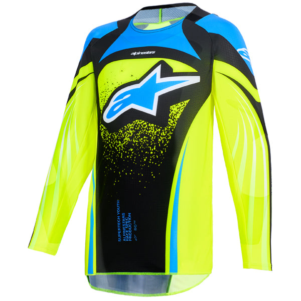 3770826-7268-S, Alpinestars, Supertech Nomur Jersey (Youth), Dark Navy/Yellow Fluo/UCLA Blue, Orange/Yellow/Pink, Sizes Y-SM, Y-MD, Y-LG, Y-XL product photo