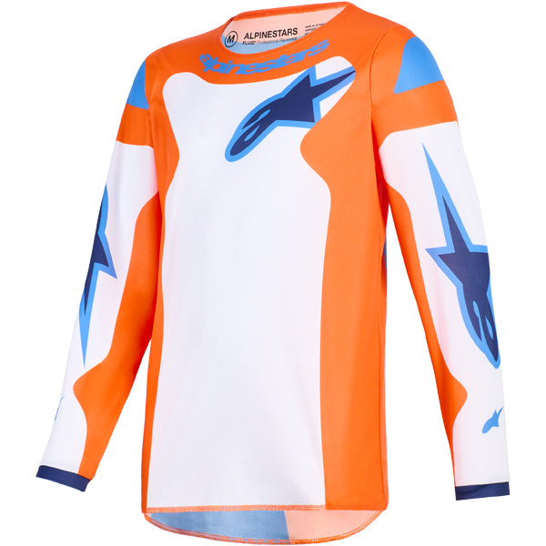 3770926-1568-L, Alpinestars, Fluid Grid Jersey (Youth), Black/Light Gray/Purple, Orange/UCLA Blue, Sizes Y-SM, Y-MD, Y-LG, Y-XL product photo