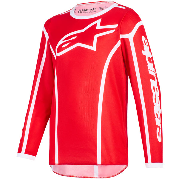 3771026-32-S, Alpinestars, Fluid Apex Jersey (Youth), Red/White, Black/Gray, Sizes Y-SM, Y-MD, Y-LG, Y-XL product photo