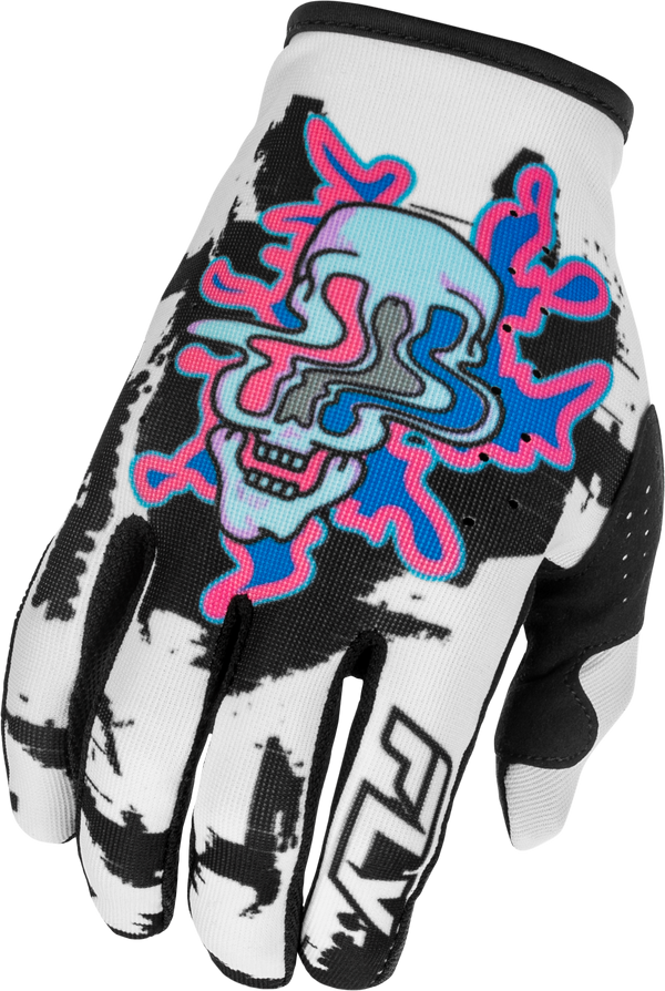 Fly Racing Lite Warp Gloves (Youth) product view Colors: Wht/Blue/Pink Sizes: Y-LG to Y-SM SKU:379-717 | Available at BTO Sports.