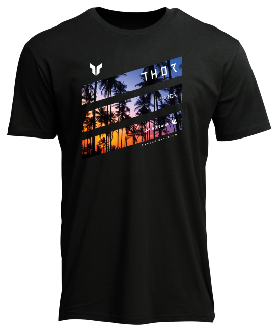 Crisp studio image on a white background of Thor SD T-Shirt; showing tee fit, printed graphics, and crew neckline; SKU 3030245; Colors: Black