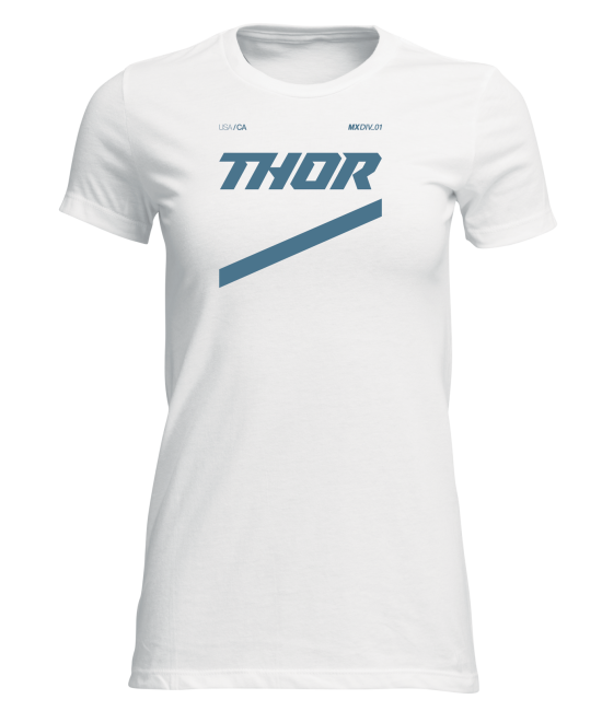 Clean studio shot of Thor Brave T-Shirt (Women's); showing tee fit, printed graphics, and crew neckline; SKU 303142; Colors: White, Black; Sizes: S-XL