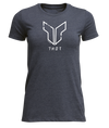 Studio photo on a white background of Thor Trax T-Shirt (Women's); showing tee fit, printed graphics, and crew neckline; SKU 303143; Sizes: S-XL