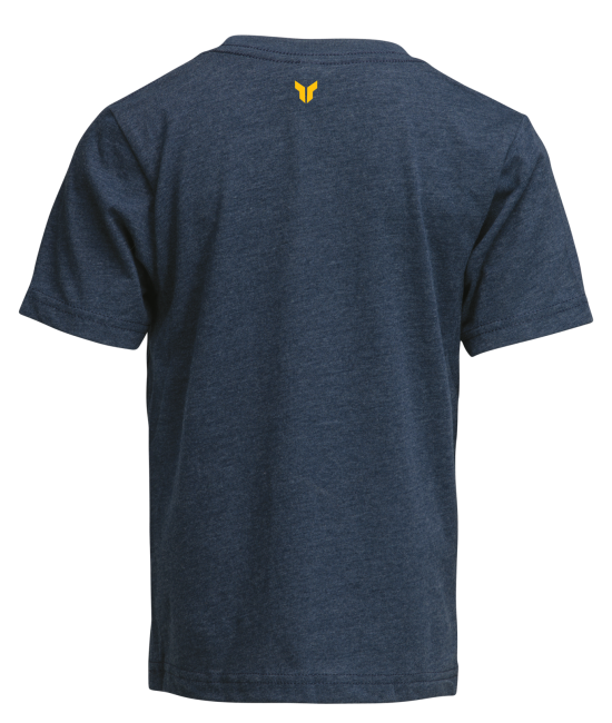 High-resolution studio image of Thor Boys Brave T-shirt (Youth); showing tee fit, printed graphics, and crew neckline; SKU 303238; Colors: Charcoal, Navy