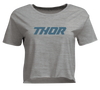 Professional studio photo of Thor Corp Crop Top Shirt (Women); showing tee fit, printed graphics, and crew neckline; SKU 303143; Sizes: S-XL